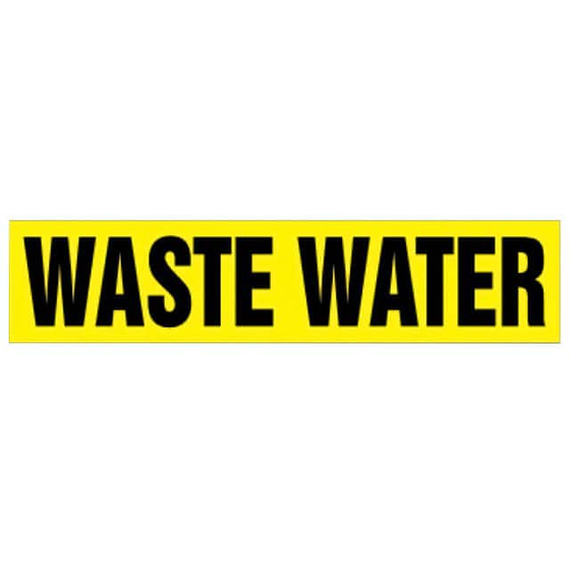 PPMA1629D LABEL 12"X2.5" BLACK/YELLOW