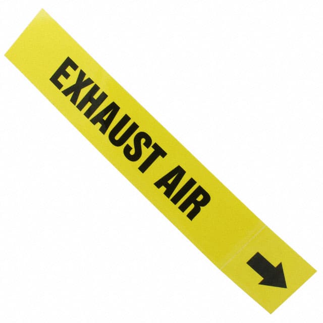 PPMA42BYD LABEL 12"X2.5" BLACK/YELLOW