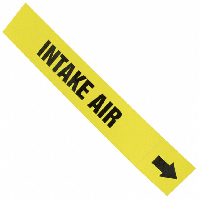 PPMA43BYD LABEL 12"X2.5" BLACK/YELLOW