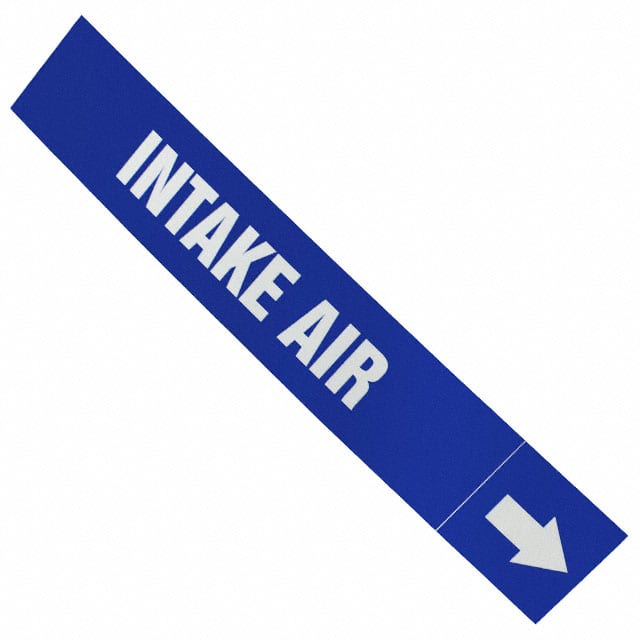 PPMA43WBLD LABEL 12"X2.5" WHITE/BLUE