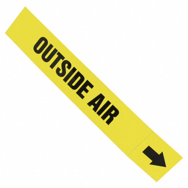 PPMA44BYD LABEL 12"X2.5" BLACK/YELLOW