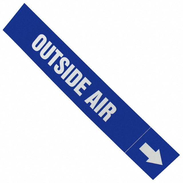 PPMA44WBLD LABEL 12"X2.5" WHITE/BLUE