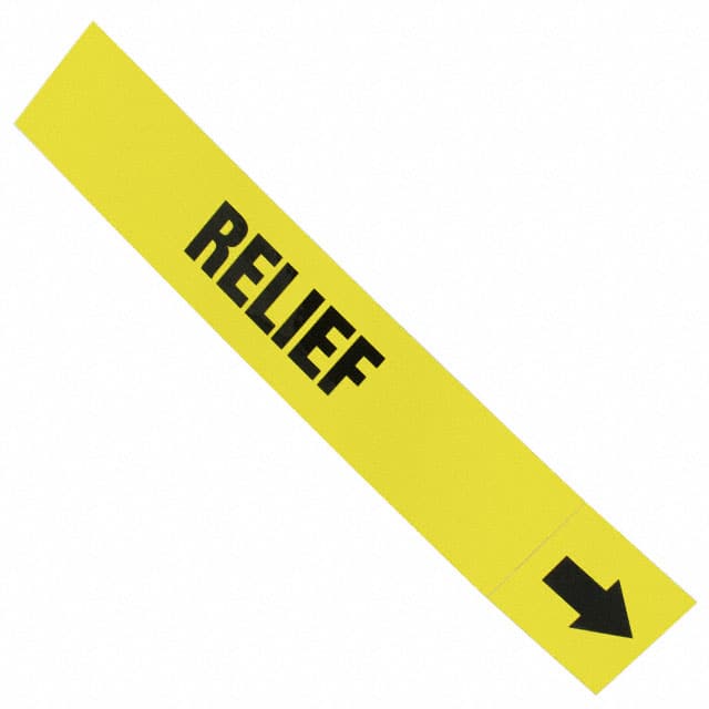 PPMA45BYD LABEL 12"X2.5" BLACK/YELLOW