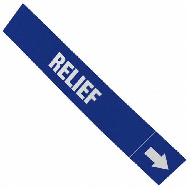 PPMA45WBLD LABEL 12"X2.5" WHITE/BLUE