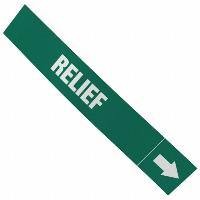 PPMA45WGD LABEL 12"X2.5" WHITE/GREEN
