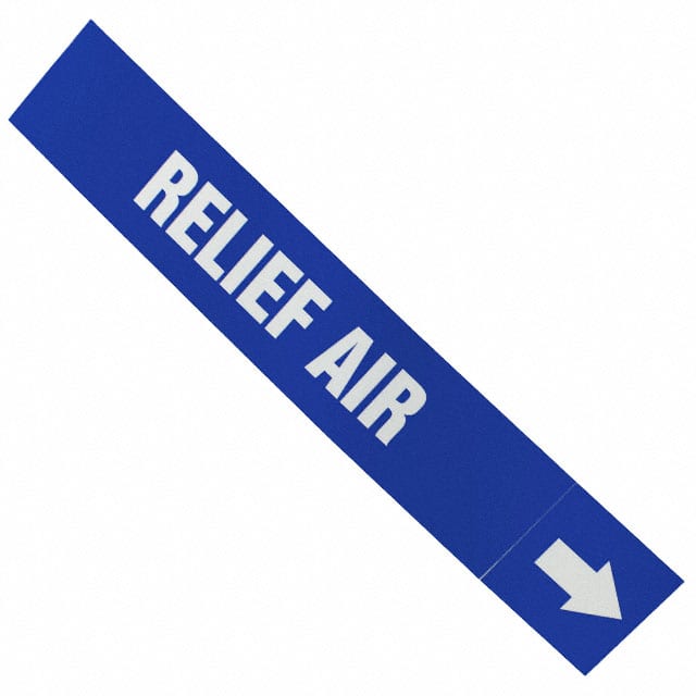 PPMA46WBLD LABEL 12"X2.5" WHITE/BLUE