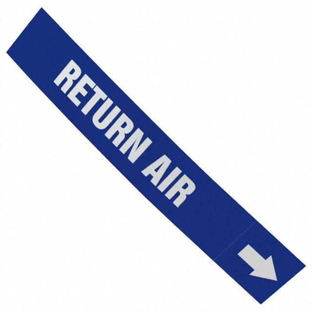 PPMA47WBLD LABEL 12"X2.5" WHITE/BLUE