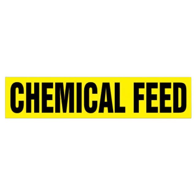 PPMS1097A ST PIPE MRKR, CHEMICAL FEED, YL,
