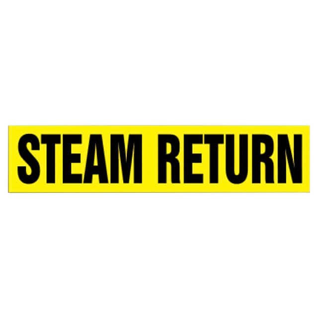 PPMS1569E ST PIPE MRKR, STEAM RETURN, YL,