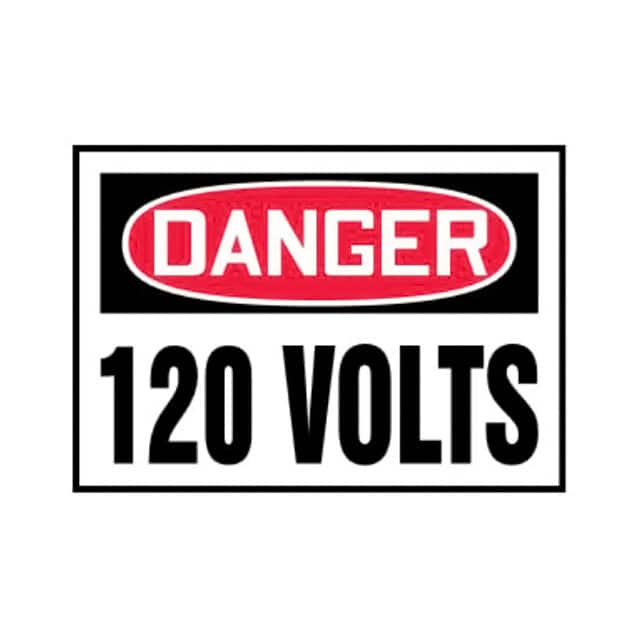 PLVS0305D3164 LABEL ELECTL WRN 5"X3.5" RD/BK/W