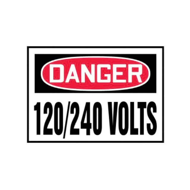 PLVS0305D3167 LABEL ELECTL WRN 5"X3.5" RD/BK/W