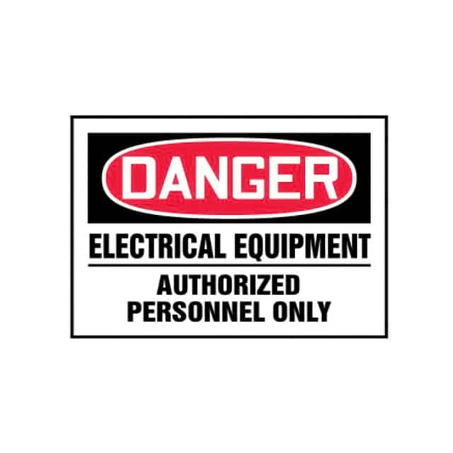 PLVS0305D7148 LABEL ELECTL WRN 5"X3.5" RD/BK/W