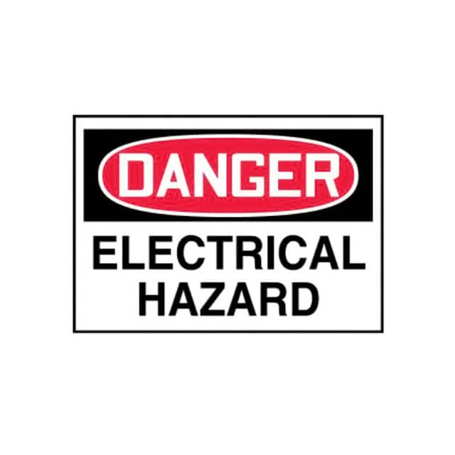 PLVS0305D7149 LABEL ELECTL WRN 5"X3.5" RD/BK/W