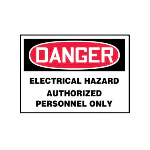 PLVS0305D7150 LABEL ELECTL WRN 5"X3.5" RD/BK/W