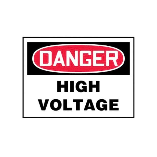 PLVS0305D7151 LABEL ELECTL WRN 5"X3.5" RD/BK/W