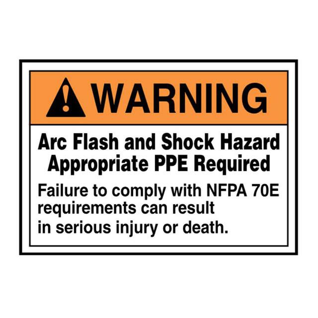 PLVS0305W7163 LABEL ELECTL WRN 5"X3.5" OR/BK/W