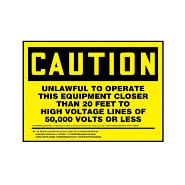 PLVS0507C3655 LABEL ELECTRL WARN 7"X5" BLCK/YL