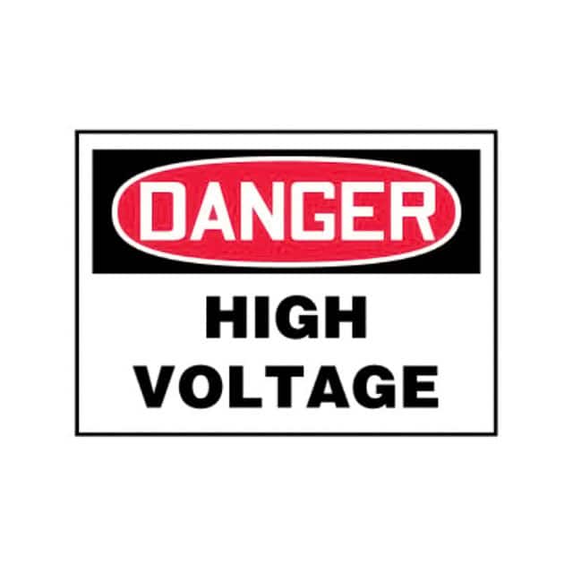 PLVS0507D7151 SIGN ELECTRL WARN 7"X5" RED/BK/W
