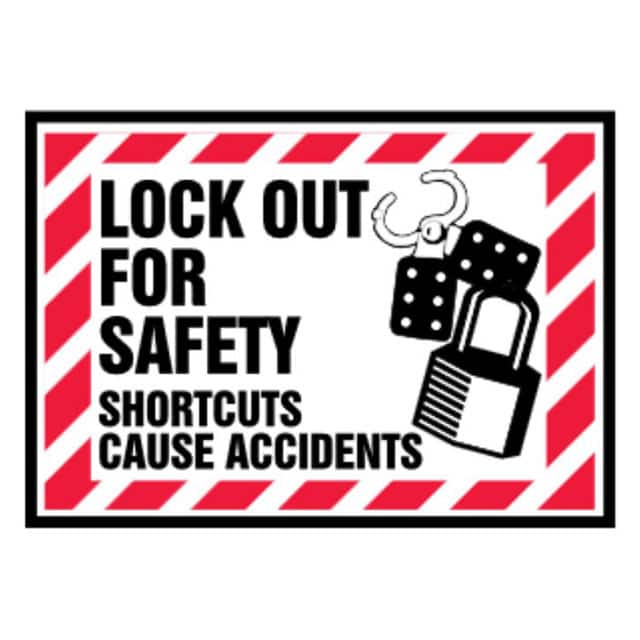 PVS0305B3512 LABEL 5"X3.5" RED/BLACK/WHT 5/PK