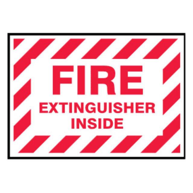 PVS0305B3526 LABEL 5"X3.5" RED/WHITE 5/PK