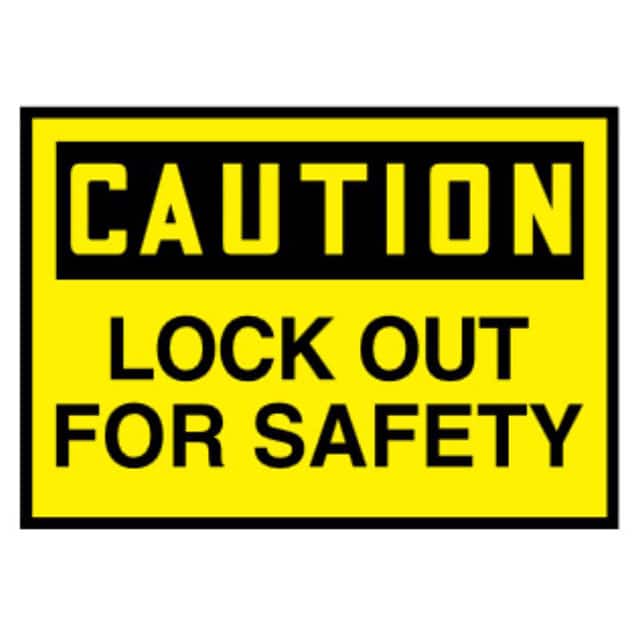 PVS0305C3622 LABEL 5"X3.5" BLACK/YELLOW 5/PK