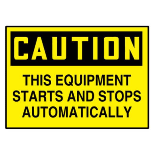PVS0305C3793 LABEL 5"X3.5" BLACK/YELLOW 5/PK
