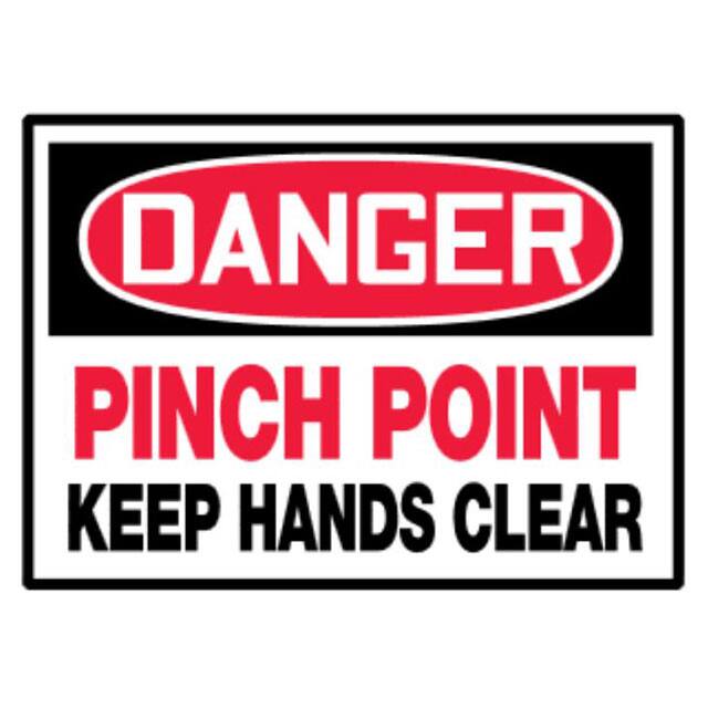 PVS0305D3134 LABEL 5"X3.5" RED/BLACK/WHT 5/PK