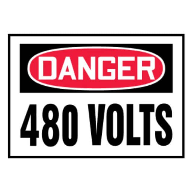 PVS0305D3175 LABEL 5"X3.5" RED/BLACK/WHT 5/PK