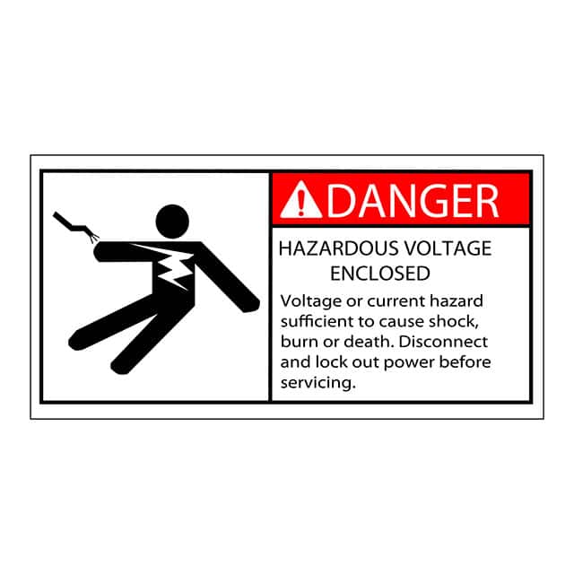 SAFLBL-2X4-002-500/PK SAFETY LABEL - DANGER - HAZARDOU