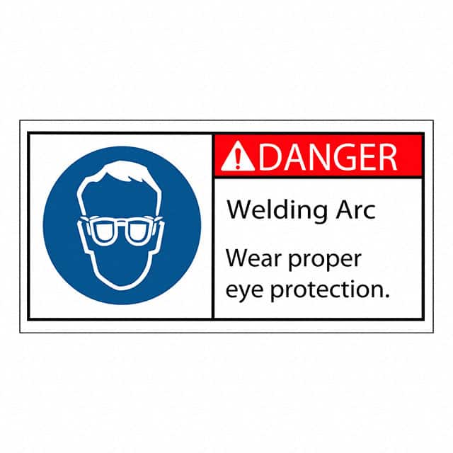 SAFLBL-2X4-003-500/PK SAFETY LABEL - DANGER - WELDING