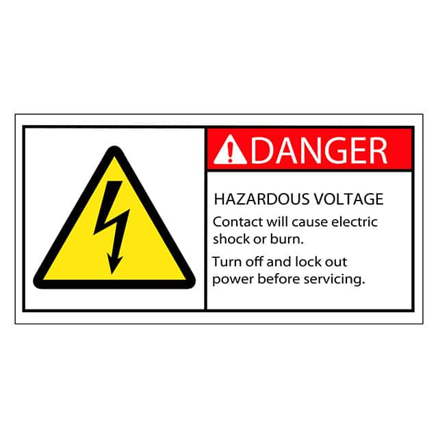 SAFLBL-2X4-004-500/PK SAFETY LABEL - DANGER - HAZARDOU