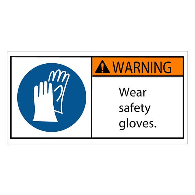 SAFLBL-2X4-021-500/PK SAFETY LABEL - WEAR SAFETY GLOVE