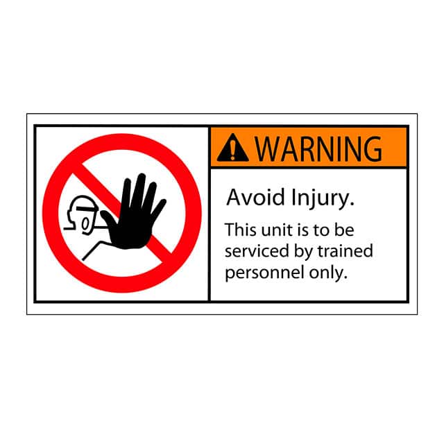SAFLBL-2X4-022-500/PK SAFETY LABEL - WARNING - TRAINED