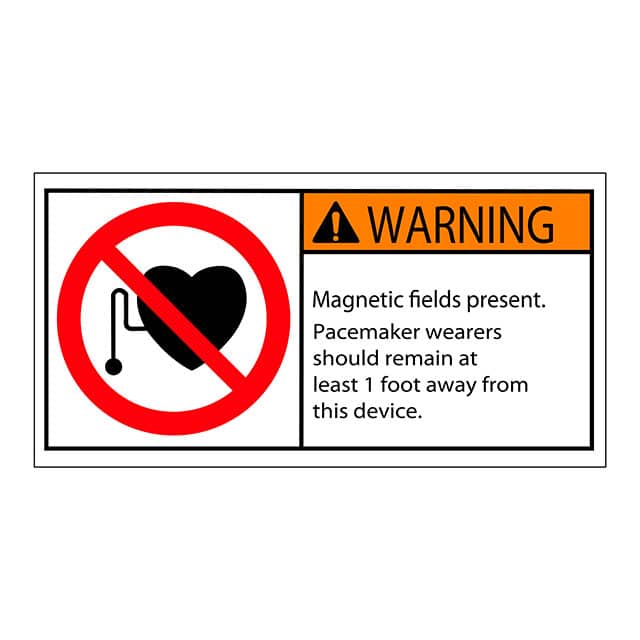 SAFLBL-2X4-023-500/PK SAFETY LABEL - MAGNETIC FIELDS P
