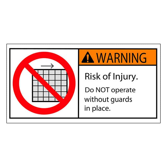 SAFLBL-2X4-024-500/PK SAFETY LABEL - WARNING - DO NOT