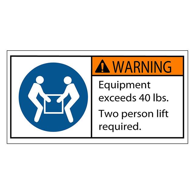 SAFLBL-2X4-025-500/PK SAFETY LABEL - WARNING - EQUIPME
