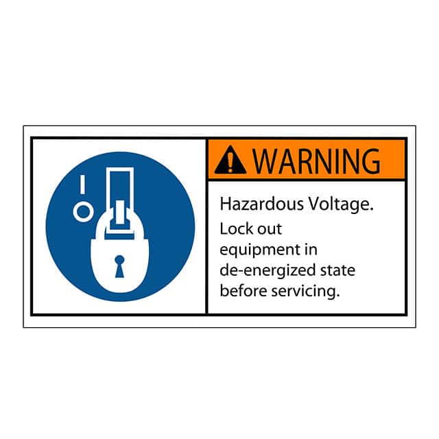 SAFLBL-2X4-027-500/PK SAFETY LABEL - WARNING- HAZARDOU