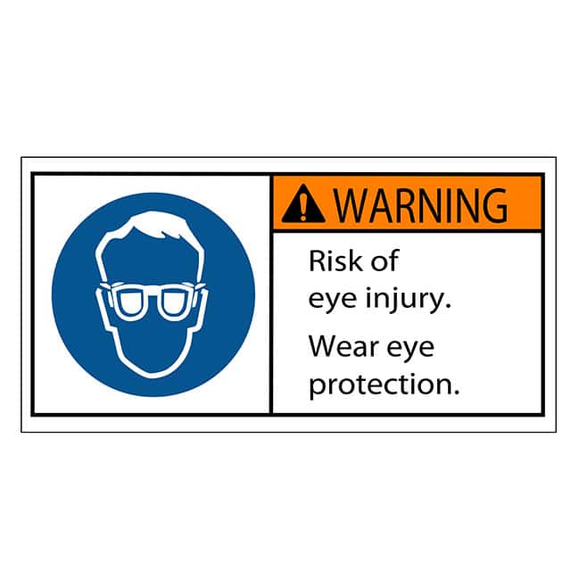 SAFLBL-2X4-028-500/PK SAFETY LABEL - RISK OF EYE INJUR