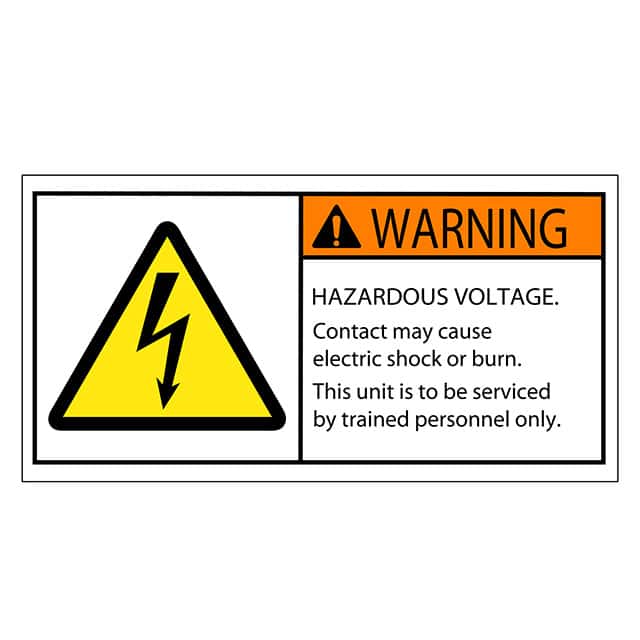 SAFLBL-2X4-032-500/PK SAFETY LABEL - WARNING - HAZARDO