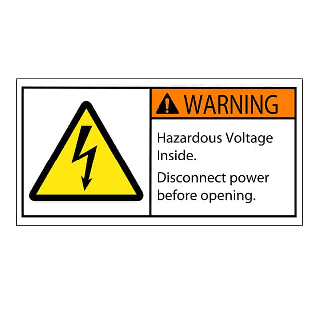 SAFLBL-2X4-036-500/PK SAFETY LABEL - WARNING - HAZARDO