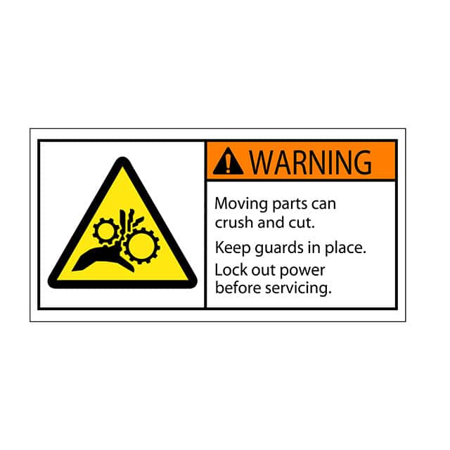 SAFLBL-2X4-039-500/PK SAFETY LABEL - WARNING - CRUSH H