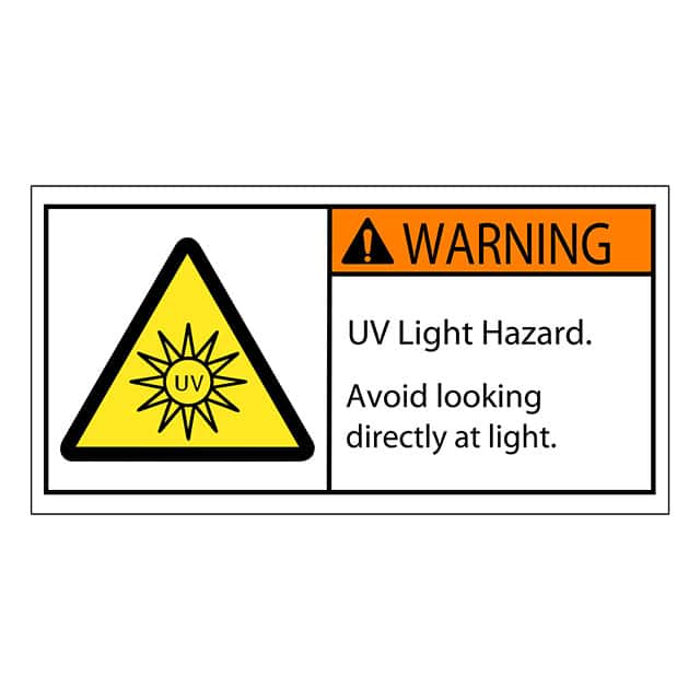 SAFLBL-2X4-043-500/PK SAFETY LABEL - WARNING - UV LIGH