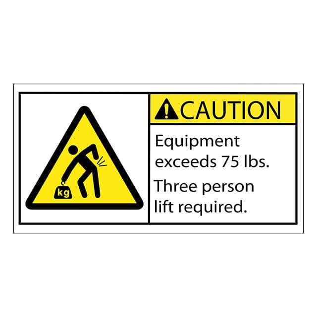 SAFLBL-2X4-049-500/PK SAFETY LABEL - CAUTION - EQUIPME