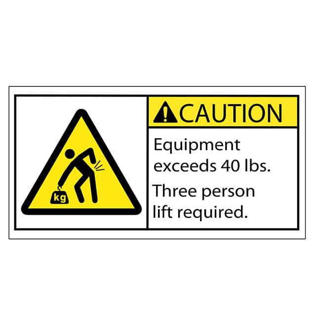 SAFLBL-2X4-050-25/PK SAFETY LABEL - CAUTION - EQUIPME