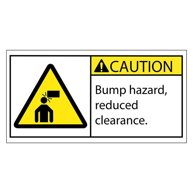 SAFLBL-2X4-053-25/PK SAFETY LABEL - CAUTION - BUMP HA