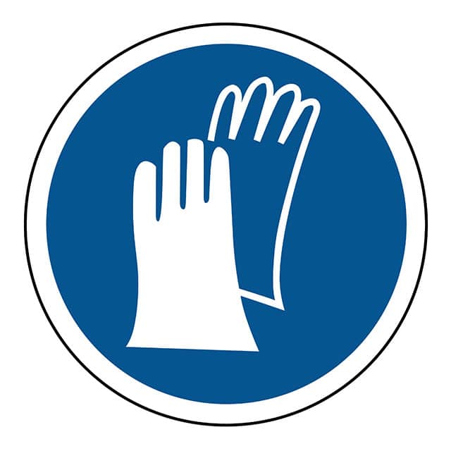 SAFLBL-2DIA-057-25/PK SAFETY LABEL - WEAR SAFETY GLOVE