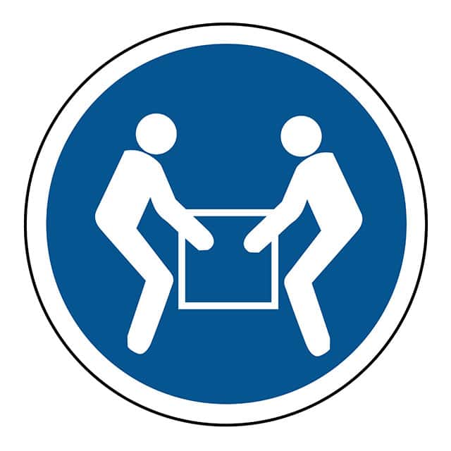 SAFLBL-2DIA-061-25/PK SAFETY LABEL - TWO PERSON LIFT -