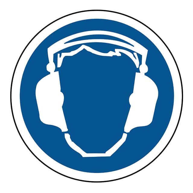 SAFLBL-2DIA-062-25/PK SAFETY LABEL - WEAR EAR PROTECTI