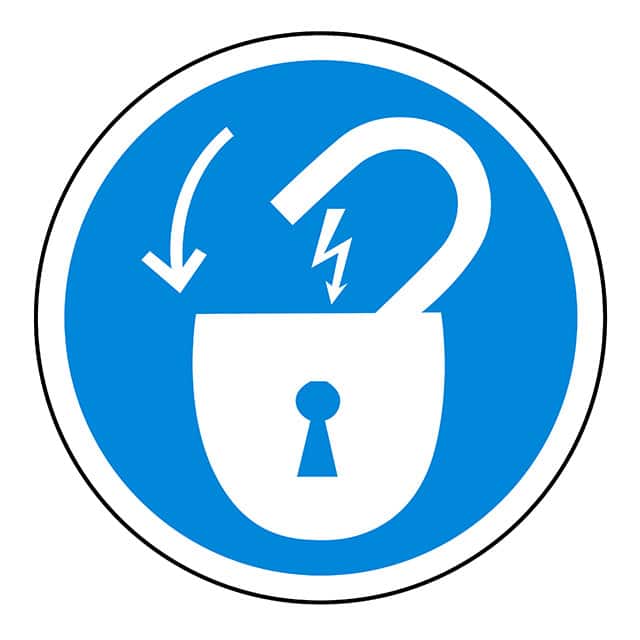 SAFLBL-2DIA-067-500/PK SAFETY LABEL - LOCKOUT - 2" DIAM