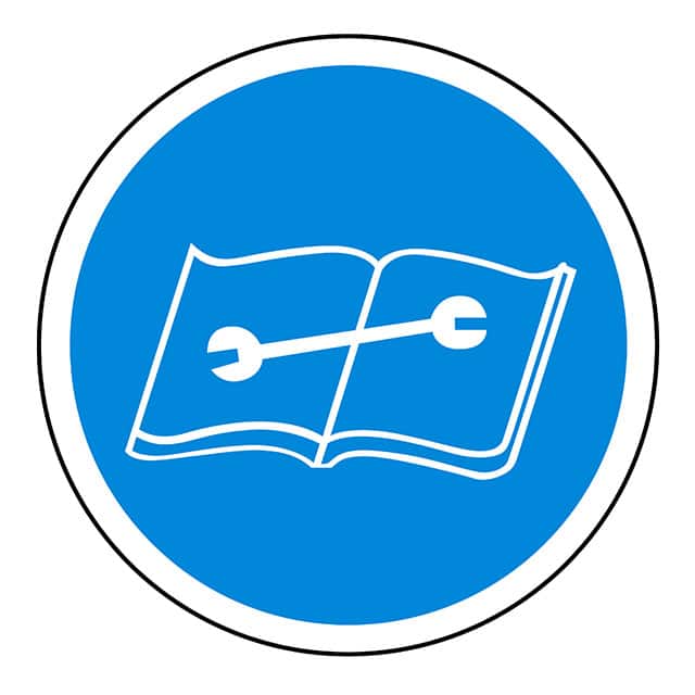 SAFLBL-2DIA-068-25/PK SAFETY LABEL - READ SERVICE MANU